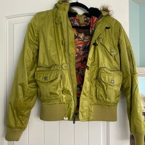 Burton lime green bomber